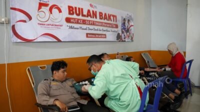 Bulan Bakti HUT ke-50 PT Timah di Belinyu Kumpulkan 138 Kantong Darah