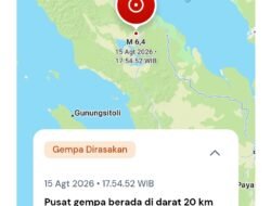 Simalungun Ikut Diguncang Gempa M6,4